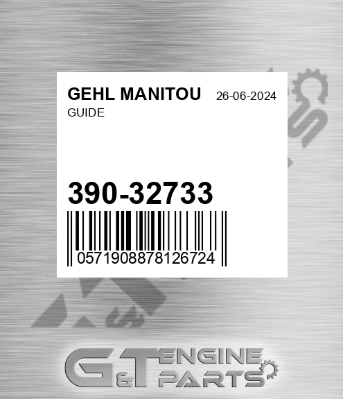 390-32733 Guide for GEHL MANITOU