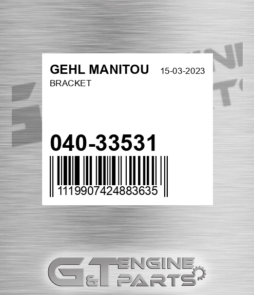 040-33531 Bracket for GEHL MANITOU