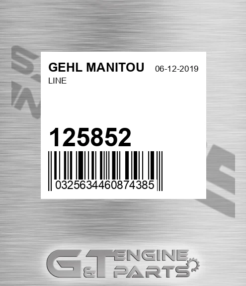 125852 Line for GEHL MANITOU