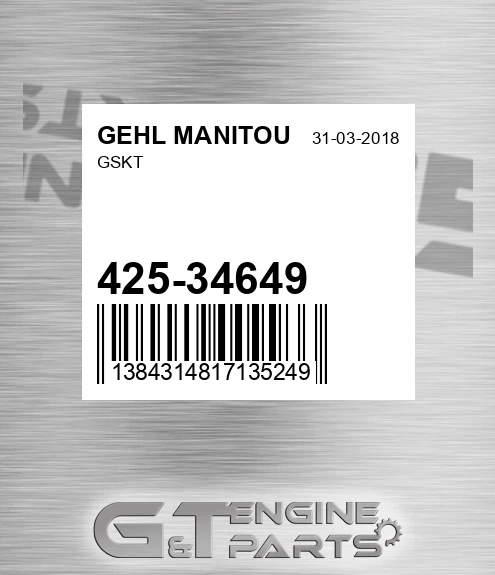 425-34649 Gskt for GEHL MANITOU