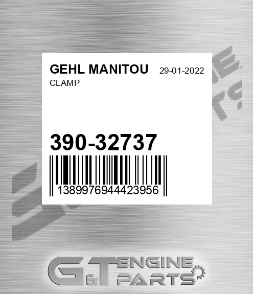 390-32737 Clamp for GEHL MANITOU