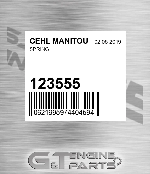 123555 Spring for GEHL MANITOU