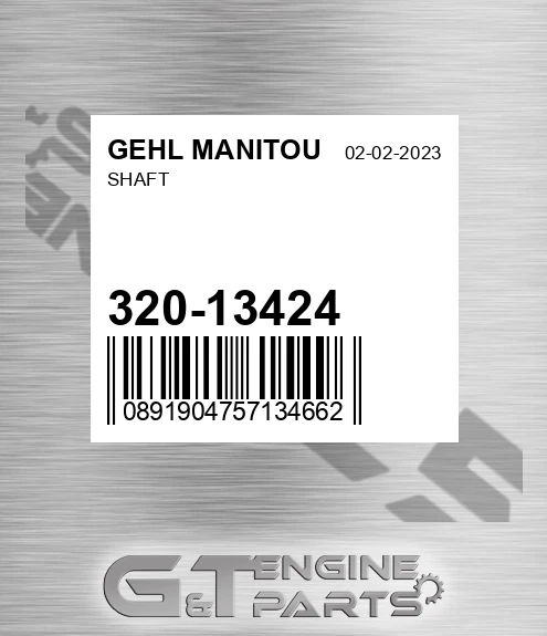 320-13424 Shaft for GEHL MANITOU