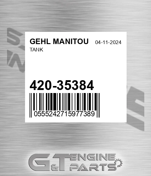 420-35384 Tank for GEHL MANITOU