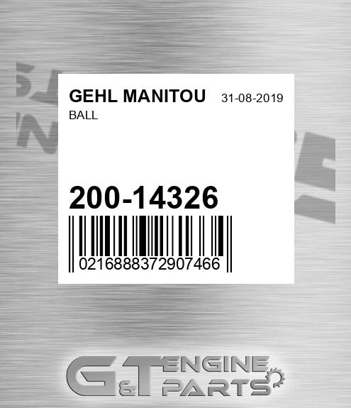 200-14326 Ball for GEHL MANITOU