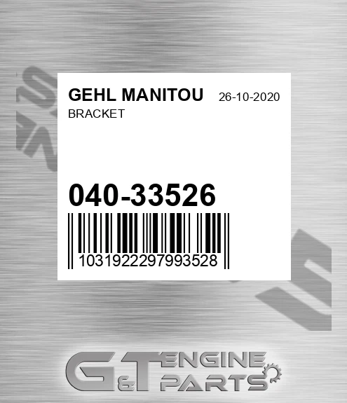 040-33526 Bracket for GEHL MANITOU
