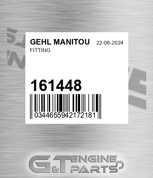 161448 Fitting for GEHL MANITOU