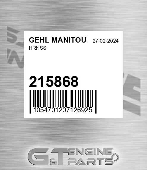 215868 Hrnss for GEHL MANITOU