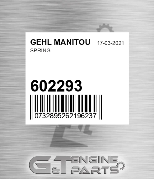 602293 Spring for GEHL MANITOU