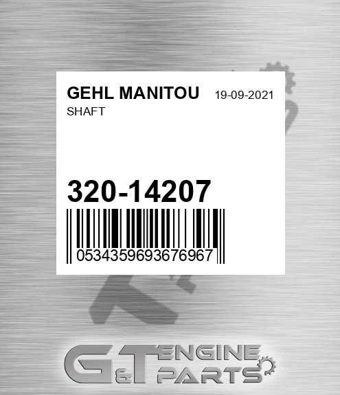320-14207 Shaft for GEHL MANITOU