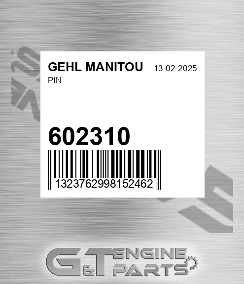 602310 Pin for GEHL MANITOU
