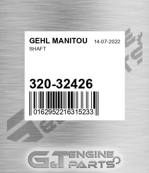 320-32426 Shaft for GEHL MANITOU