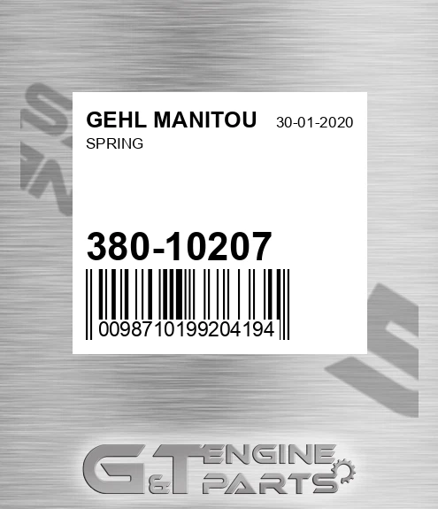 380-10207 Spring for GEHL MANITOU