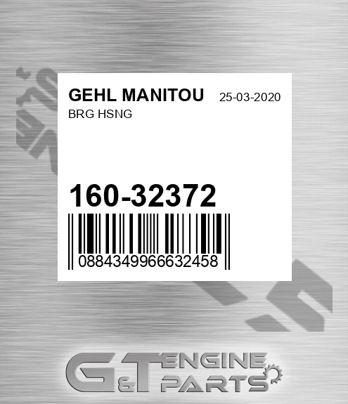 160-32372 Brg Hsng for GEHL MANITOU