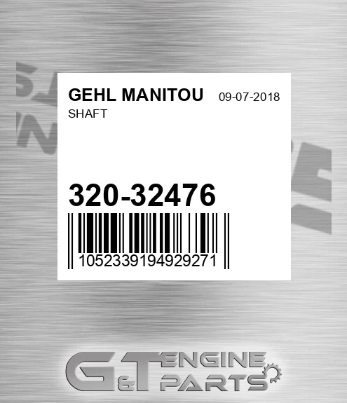 320-32476 Shaft for GEHL MANITOU