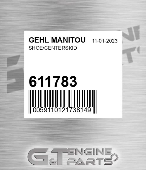 611783 Shoe/centerskid for GEHL MANITOU