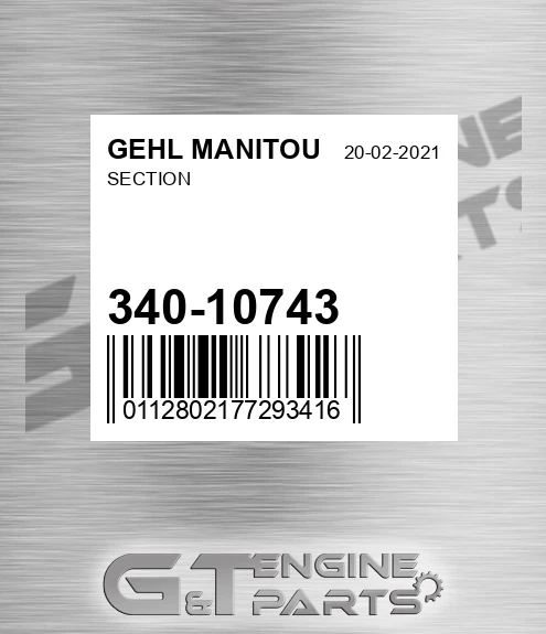 340-10743 Section for GEHL MANITOU