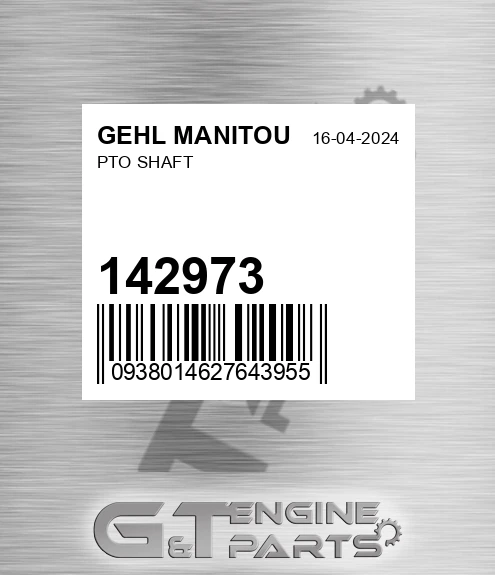 142973 Pto Shaft for GEHL MANITOU