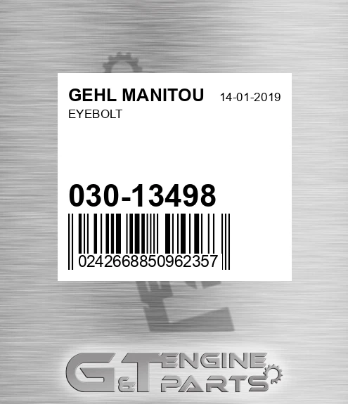 030-13498 Eyebolt for GEHL MANITOU