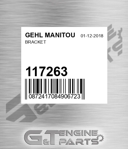 117263 Bracket for GEHL MANITOU