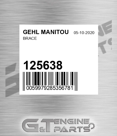125638 Brace for GEHL MANITOU