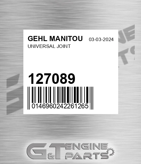 127089 Universal Joint for GEHL MANITOU