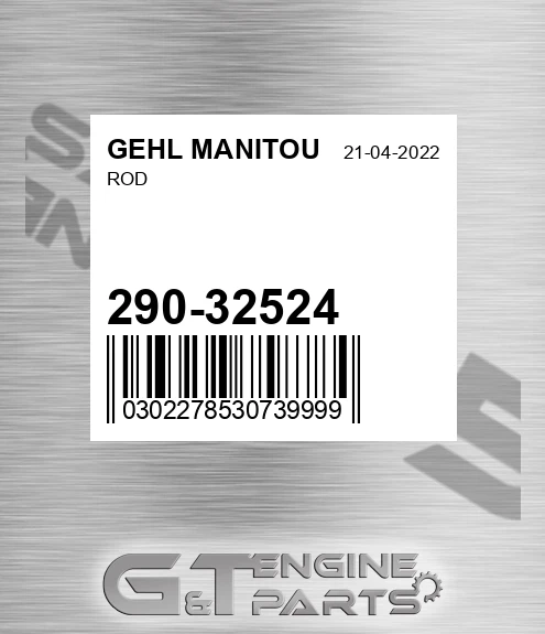 290-32524 Rod for GEHL MANITOU