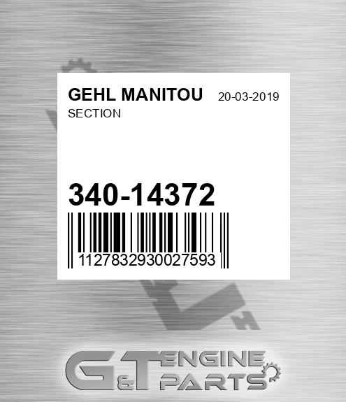 340-14372 Section for GEHL MANITOU