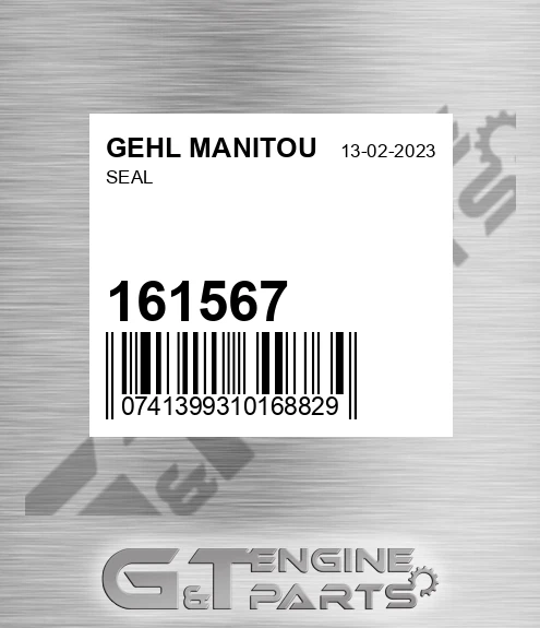 161567 Seal for GEHL MANITOU