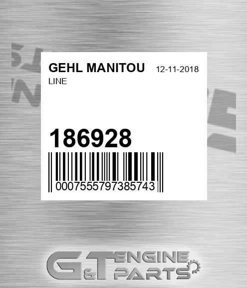 186928 Line for GEHL MANITOU