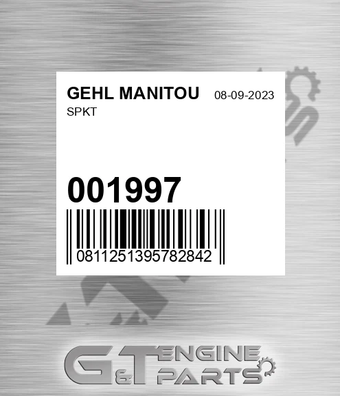 001997 Spkt for GEHL MANITOU