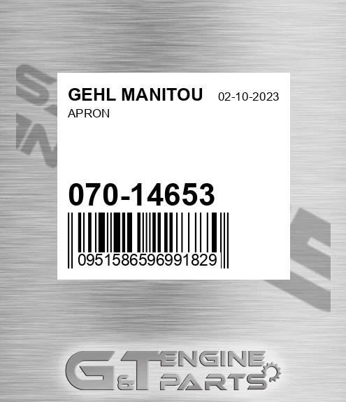 070-14653 Apron for GEHL MANITOU
