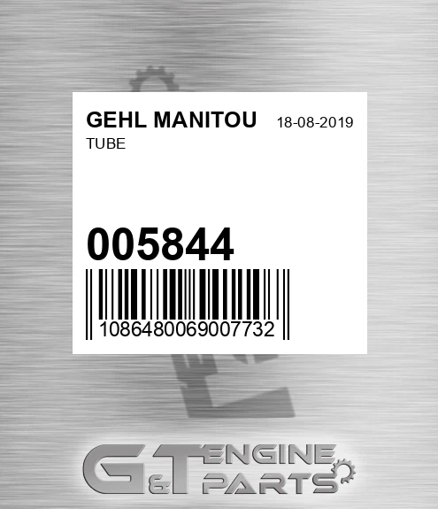 005844 Tube for GEHL MANITOU