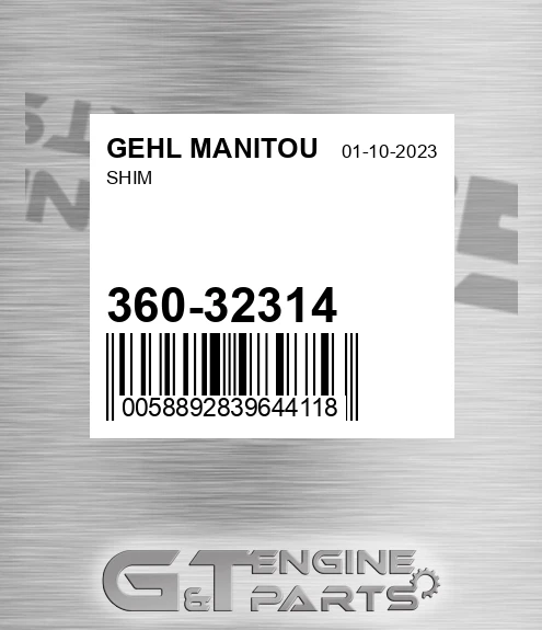 360-32314 Shim for GEHL MANITOU