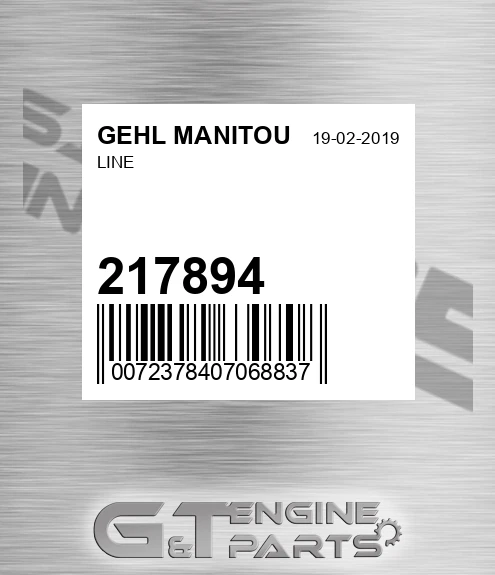217894 Line for GEHL MANITOU