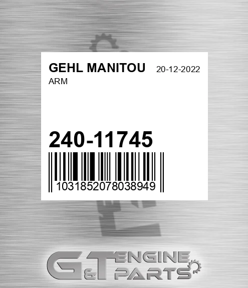 240-11745 Arm for GEHL MANITOU