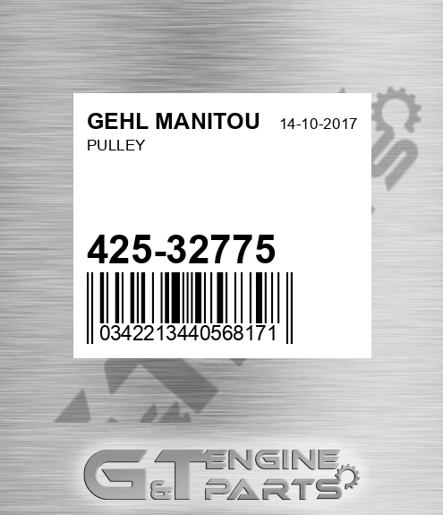425-32775 Pulley for GEHL MANITOU