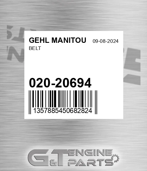 020-20694 Belt for GEHL MANITOU