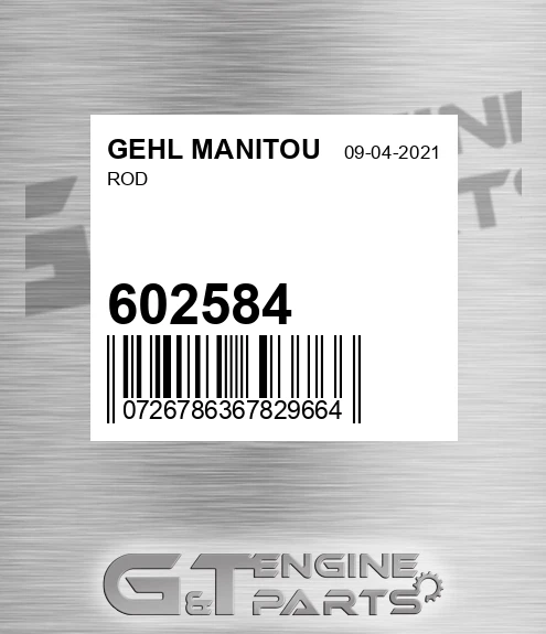 602584 Rod for GEHL MANITOU