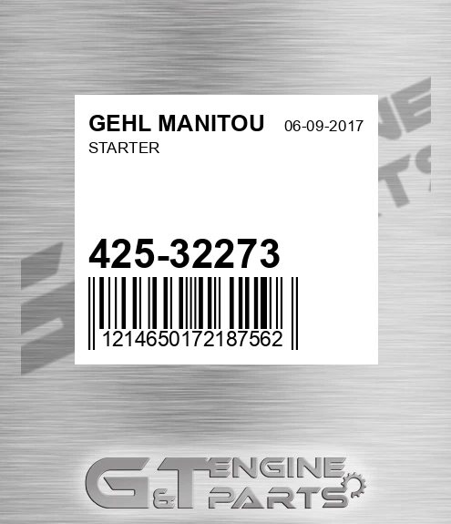 425-32273 Starter for GEHL MANITOU