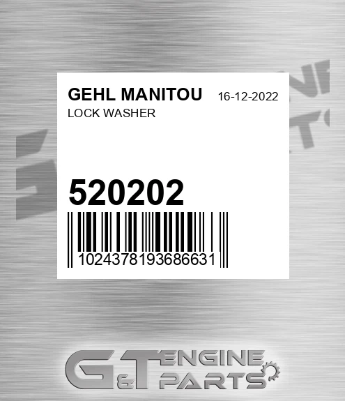520202 Lock Washer for GEHL MANITOU