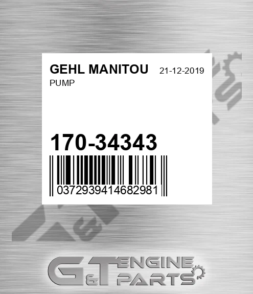 170-34343 Pump for GEHL MANITOU
