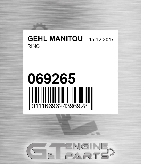 069265 Ring for GEHL MANITOU