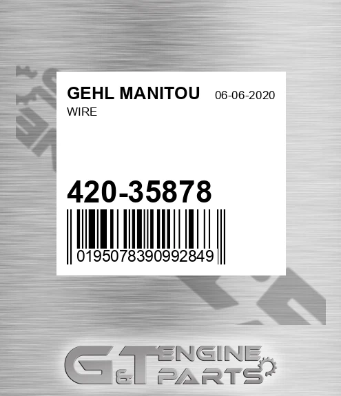 420-35878 Wire for GEHL MANITOU