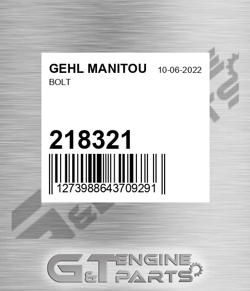 218321 Bolt for GEHL MANITOU