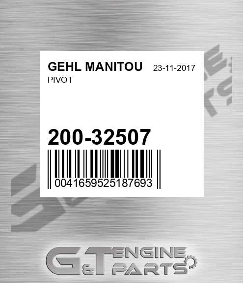 200-32507 Pivot for GEHL MANITOU