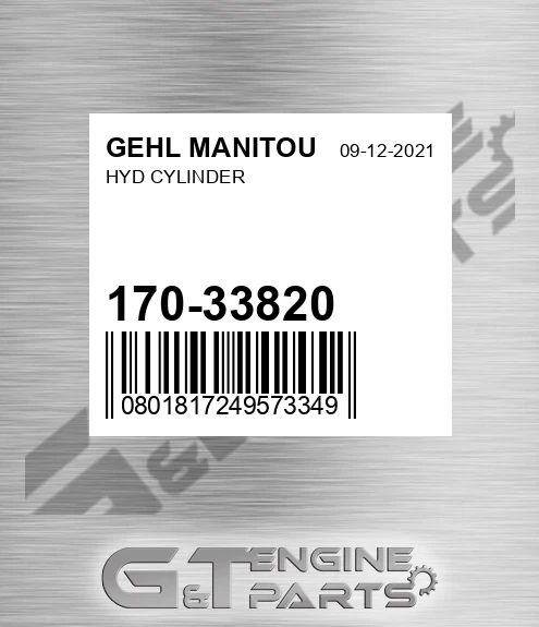 170-33820 Hyd Cylinder for GEHL MANITOU