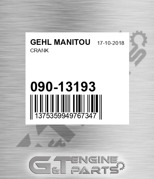 090-13193 Crank for GEHL MANITOU