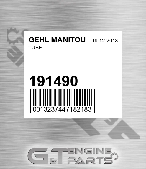191490 Tube for GEHL MANITOU
