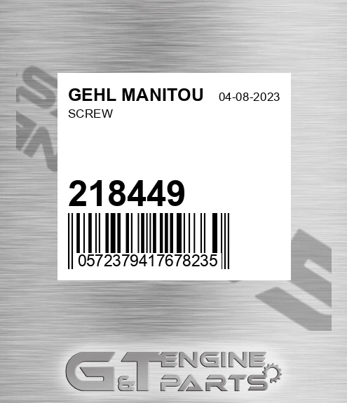 218449 Screw for GEHL MANITOU